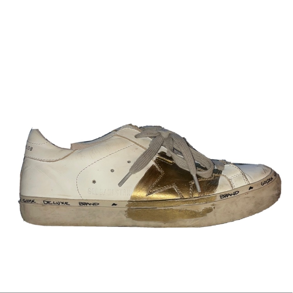 Authentic Golden Goose Sneakers with Logo Trim